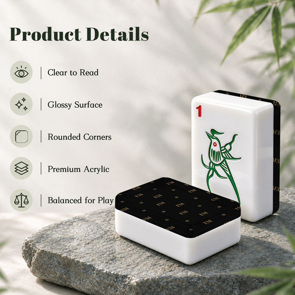 The Signature Set | Black & Gold Monogram American Mahjong