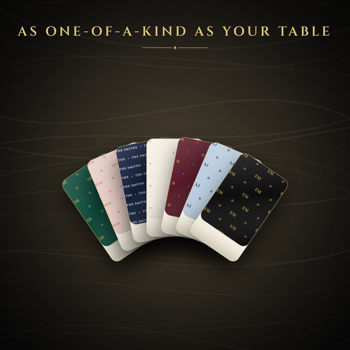 Fan of custom mahjong tiles in many colorways