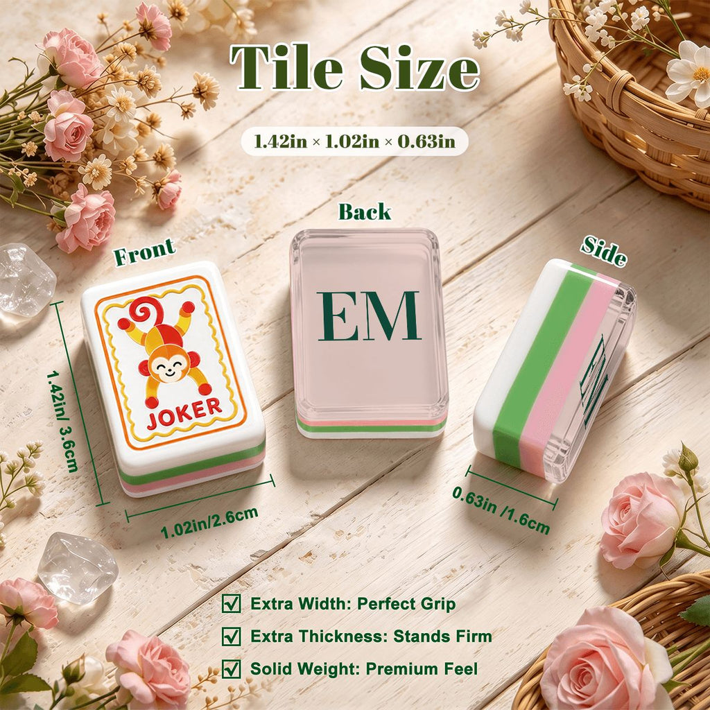 Tile size: front, back and side
