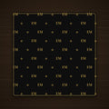 Black and gold monogram mahjong mat
