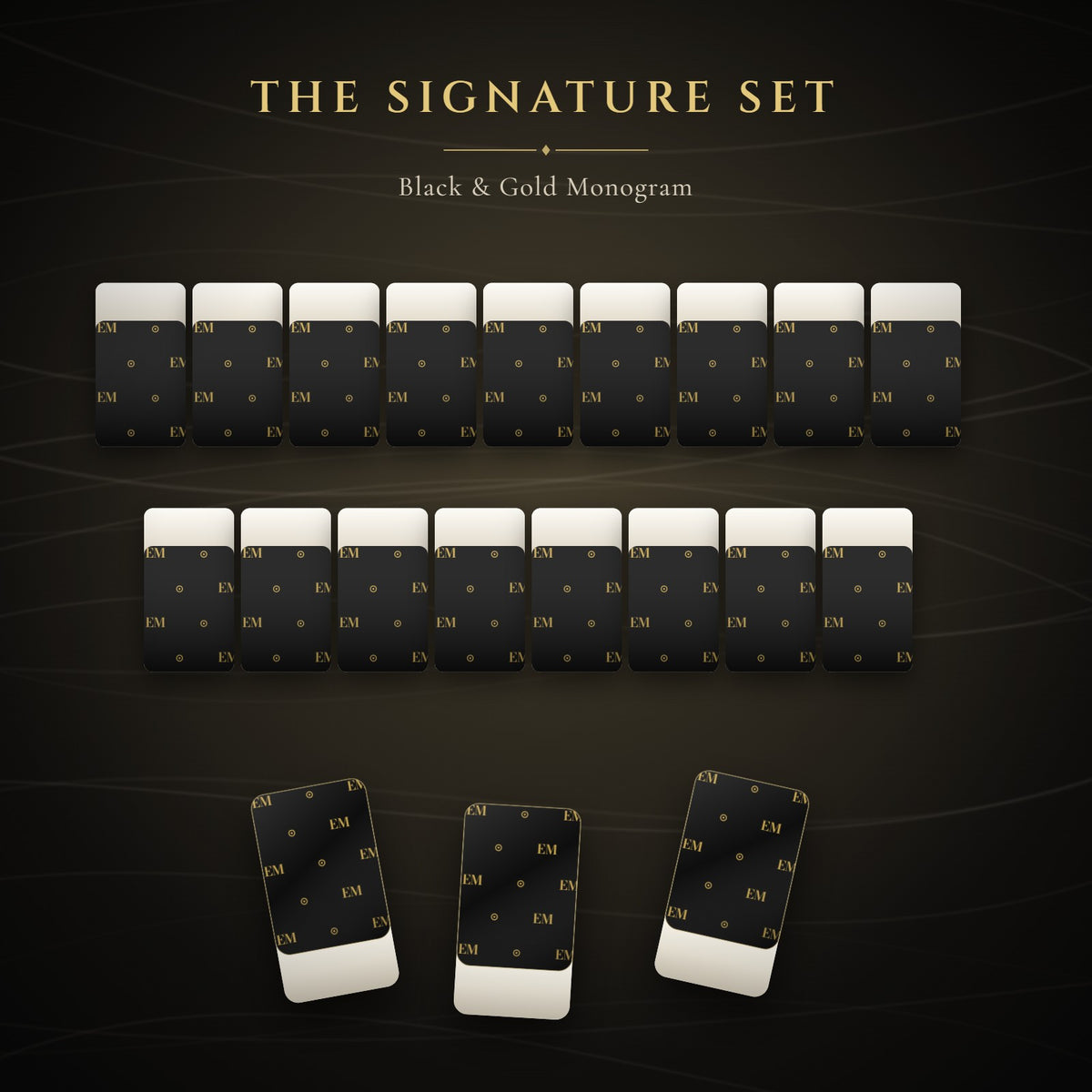 The Signature Set | Black & Gold Monogram American Mahjong – Elite ...